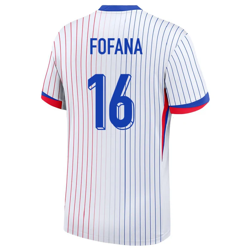 Danxen Dame Frankrike Yahia Fofana #16 Hvit Bortetrøye Drakt Trøye 24-26 Skjorter T-Skjorte