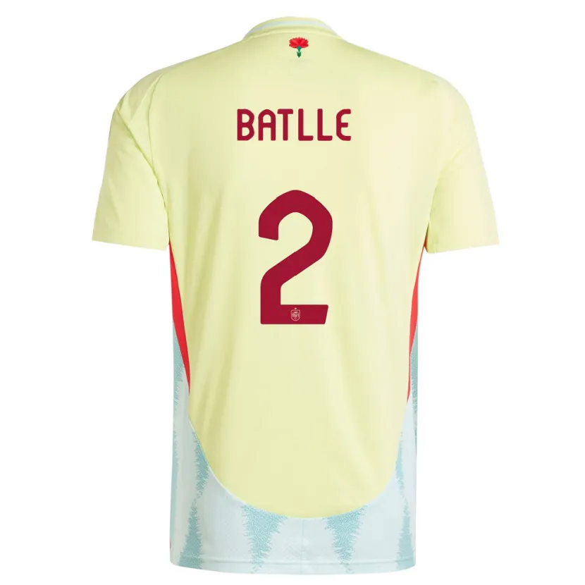 Danxen Dame Spania Ona Batlle #2 Gul Bortetrøye Drakt Trøye 24-26 Skjorter T-Skjorte