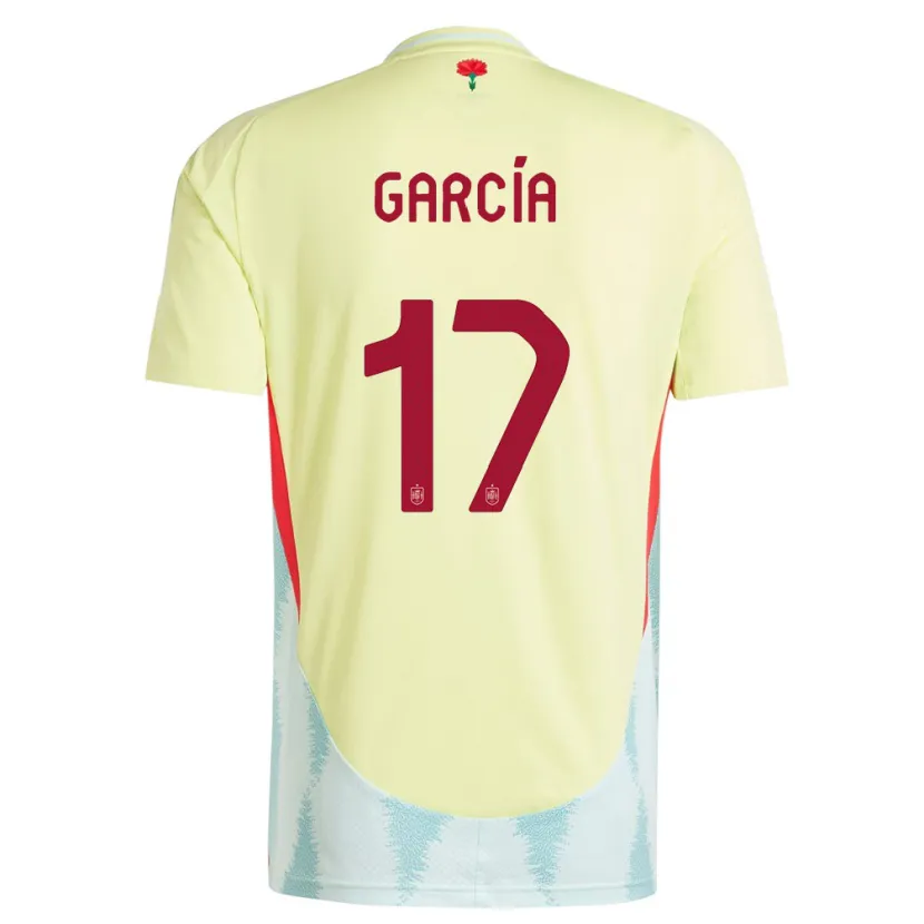 Danxen Dame Spania Lucia Garcia #17 Gul Bortetrøye Drakt Trøye 24-26 Skjorter T-Skjorte