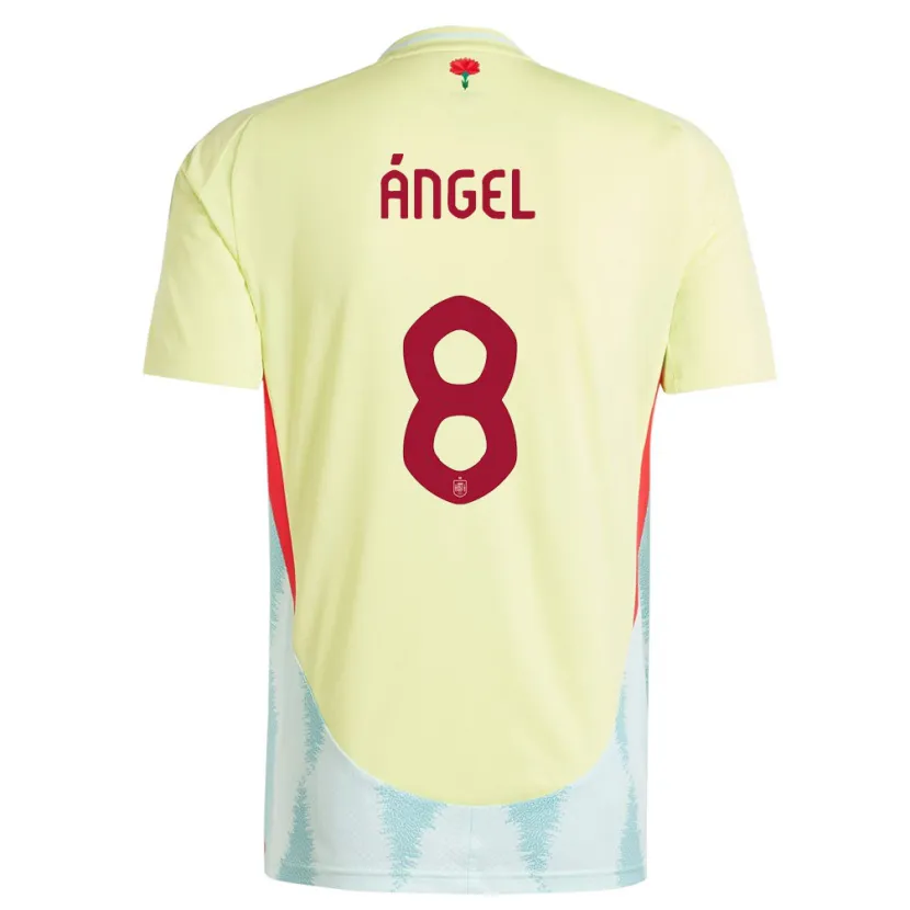 Danxen Dame Spania Manuel Angel #8 Gul Bortetrøye Drakt Trøye 24-26 Skjorter T-Skjorte