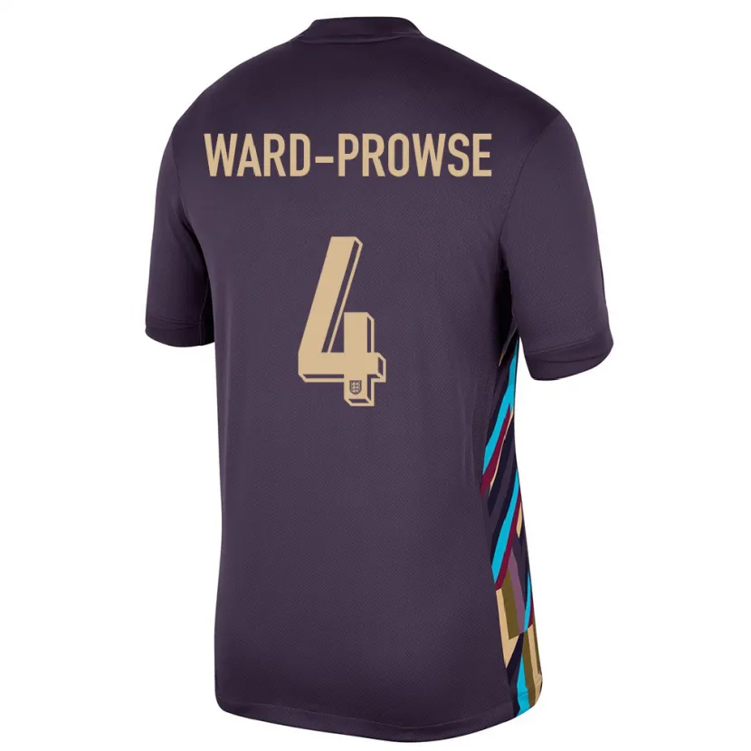 Danxen Dame England James Ward-Prowse #4 Mørk Rosin Bortetrøye Drakt Trøye 24-26 Skjorter T-Skjorte