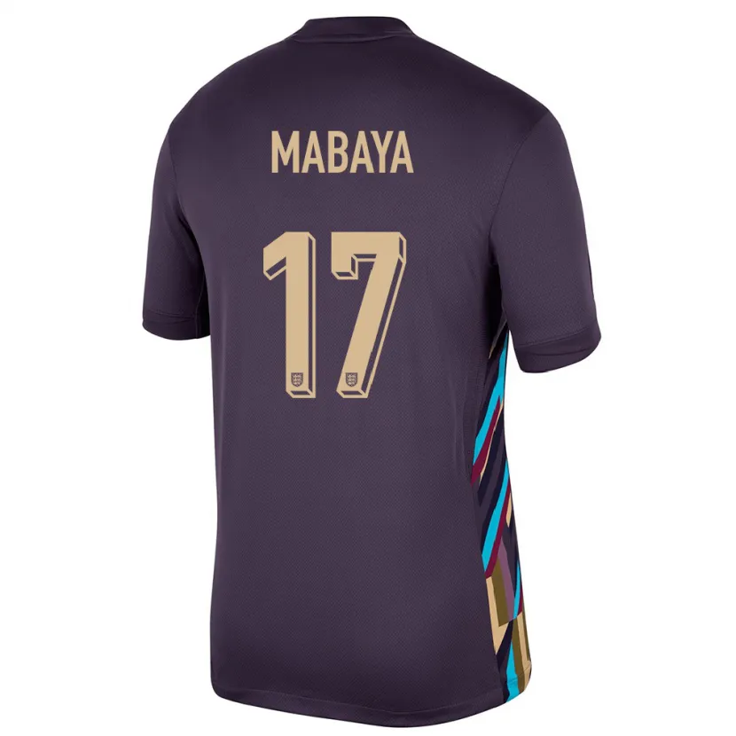 Danxen Dame England Isaac Mabaya #17 Mørk Rosin Bortetrøye Drakt Trøye 24-26 Skjorter T-Skjorte