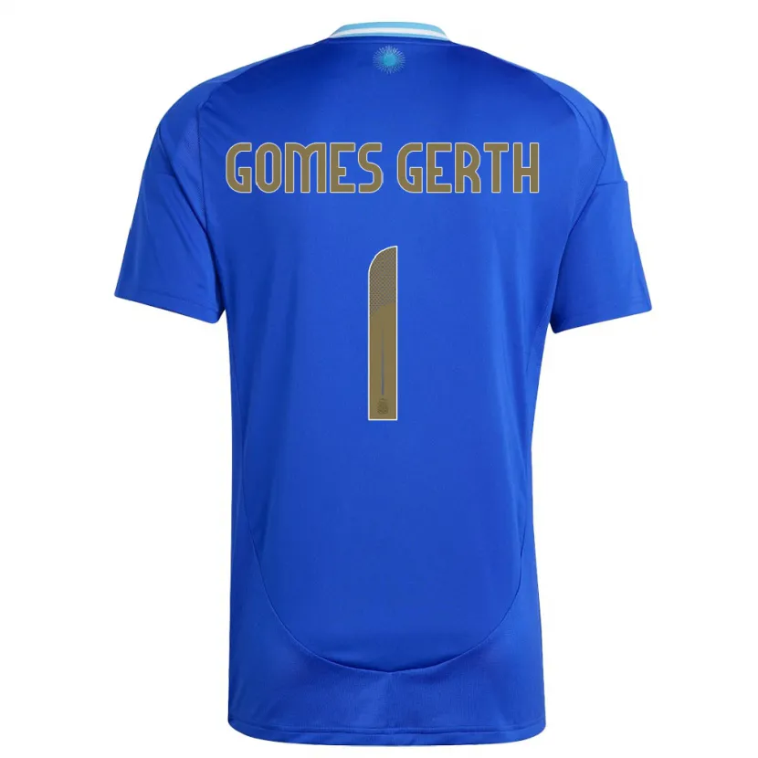 Danxen Dame Argentina Federico Gomes Gerth #1 Blå Bortetrøye Drakt Trøye 24-26 Skjorter T-Skjorte