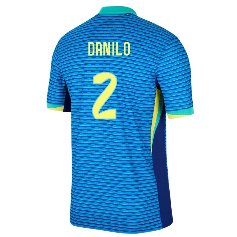 Danxen Dame Brasil Danilo #2 Blå Bortetrøye Drakt Trøye 24-26 Skjorter T-Skjorte