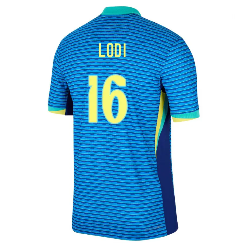 Danxen Dame Brasil Renan Lodi #16 Blå Bortetrøye Drakt Trøye 24-26 Skjorter T-Skjorte