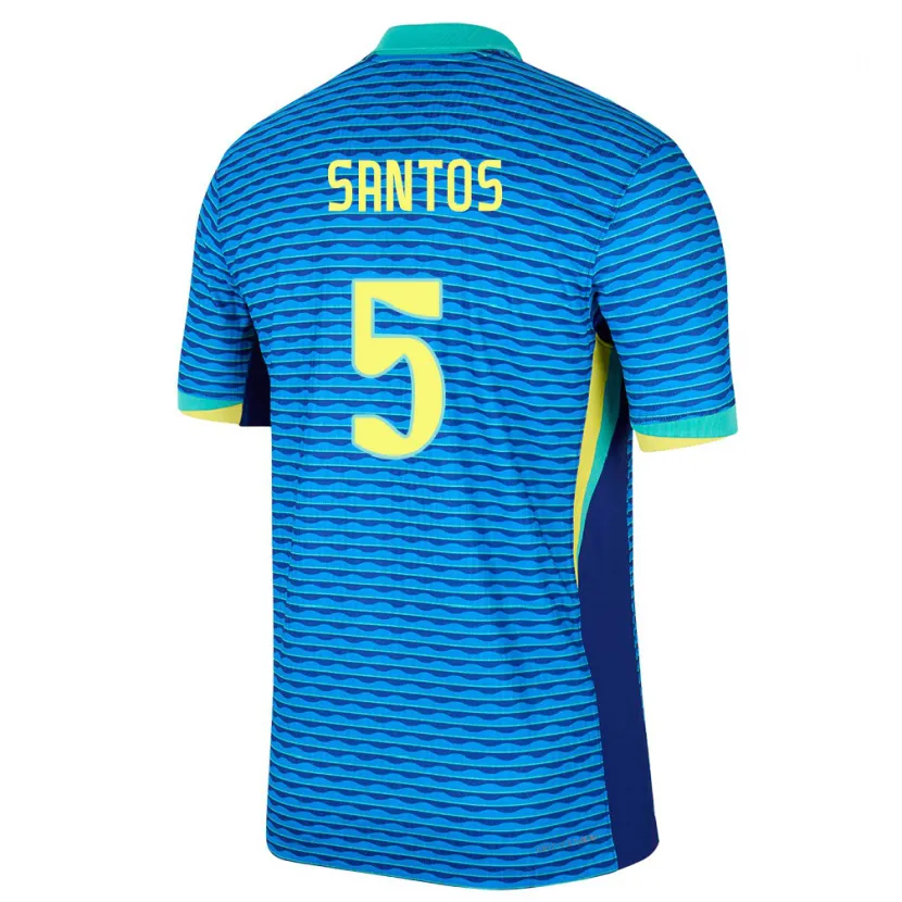 Danxen Dame Brasil Andrey Santos #5 Blå Bortetrøye Drakt Trøye 24-26 Skjorter T-Skjorte