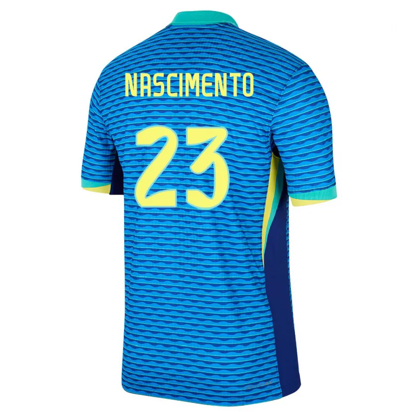 Danxen Dame Brasil Matheus Nascimento #23 Blå Bortetrøye Drakt Trøye 24-26 Skjorter T-Skjorte