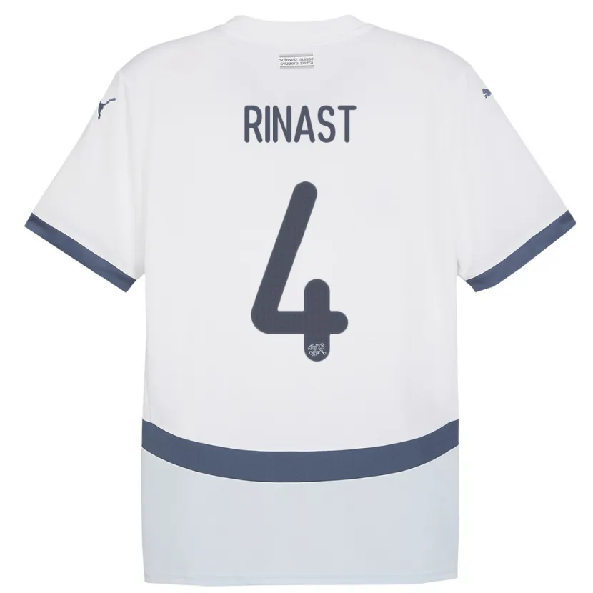 Danxen Dame Sveits Rachel Rinast #4 Hvit Bortetrøye Drakt Trøye 24-26 Skjorter T-Skjorte