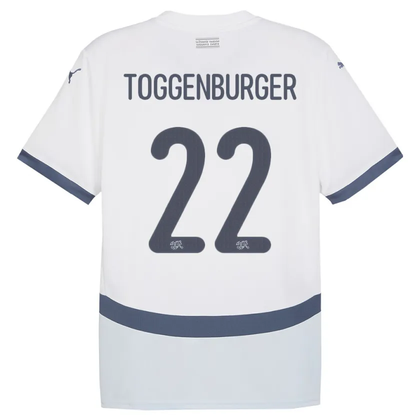 Danxen Dame Sveits Nando Toggenburger #22 Hvit Bortetrøye Drakt Trøye 24-26 Skjorter T-Skjorte