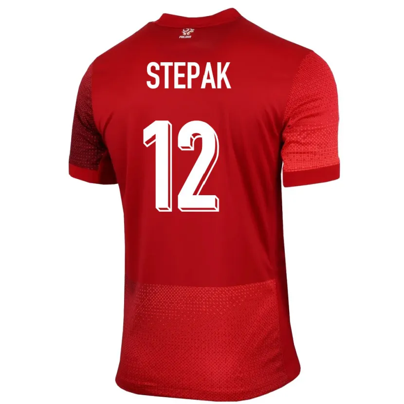 Danxen Dame Polen Jakub Stepak #12 Rød Bortetrøye Drakt Trøye 24-26 Skjorter T-Skjorte