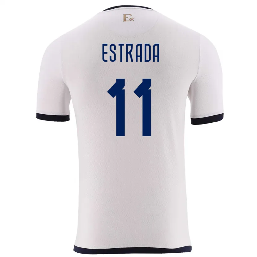 Danxen Dame Ecuador Michael Estrada #11 Hvit Bortetrøye Drakt Trøye 24-26 Skjorter T-Skjorte