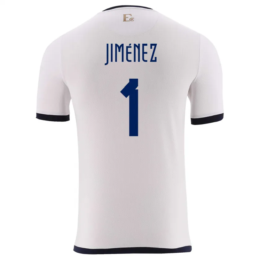 Danxen Dame Ecuador Tony Jimenez #1 Hvit Bortetrøye Drakt Trøye 24-26 Skjorter T-Skjorte