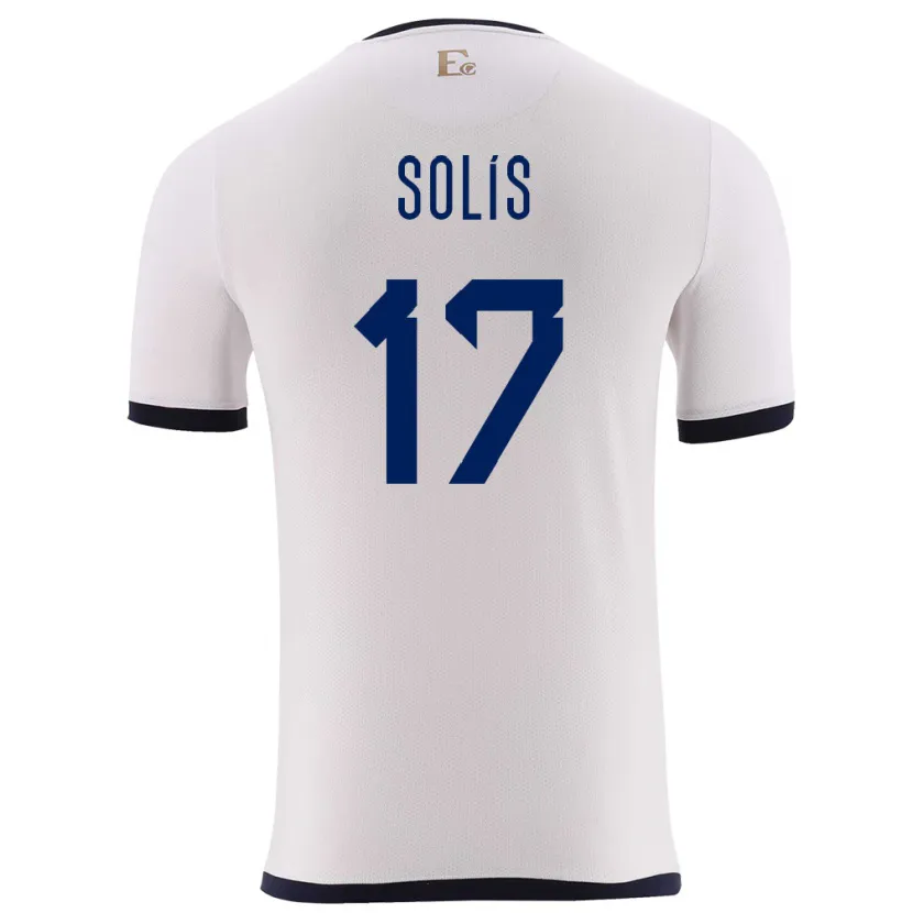 Danxen Dame Ecuador Mathias Solis #17 Hvit Bortetrøye Drakt Trøye 24-26 Skjorter T-Skjorte