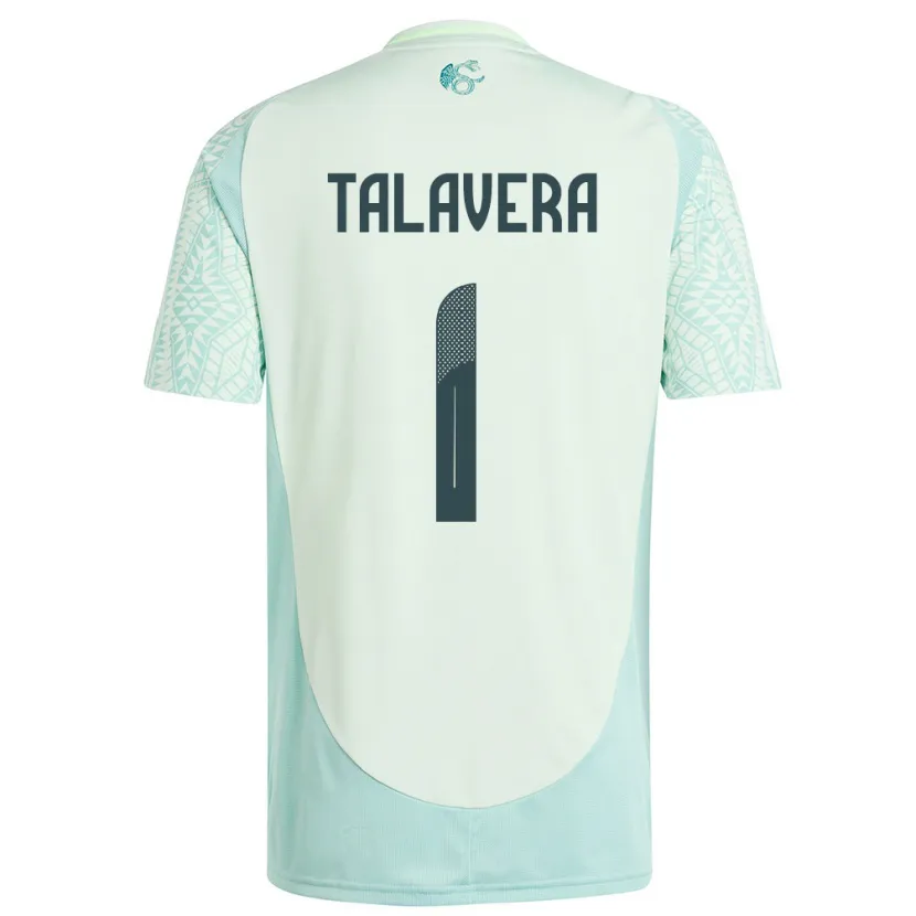 Danxen Dame Mexico Alfredo Talavera #1 Lin Grønn Bortetrøye Drakt Trøye 24-26 Skjorter T-Skjorte