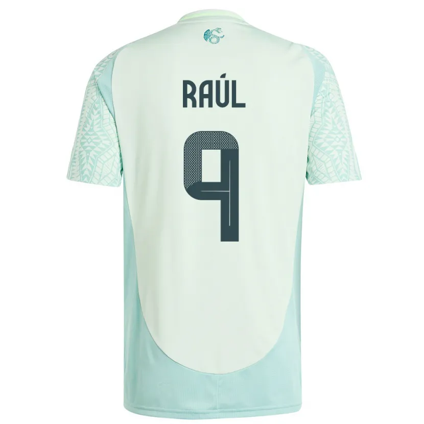 Danxen Dame Mexico Raul Jimenez #9 Lin Grønn Bortetrøye Drakt Trøye 24-26 Skjorter T-Skjorte