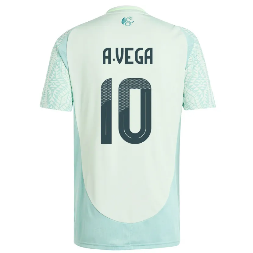 Danxen Dame Mexico Alexis Vega #10 Lin Grønn Bortetrøye Drakt Trøye 24-26 Skjorter T-Skjorte