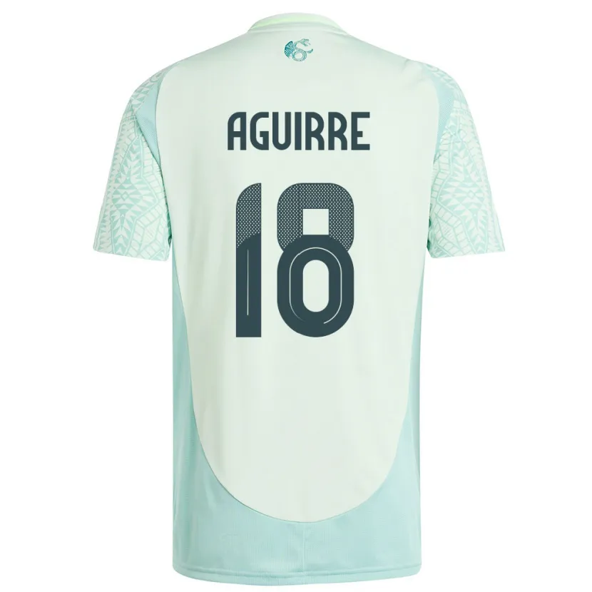 Danxen Dame Mexico Eduardo Aguirre #18 Lin Grønn Bortetrøye Drakt Trøye 24-26 Skjorter T-Skjorte
