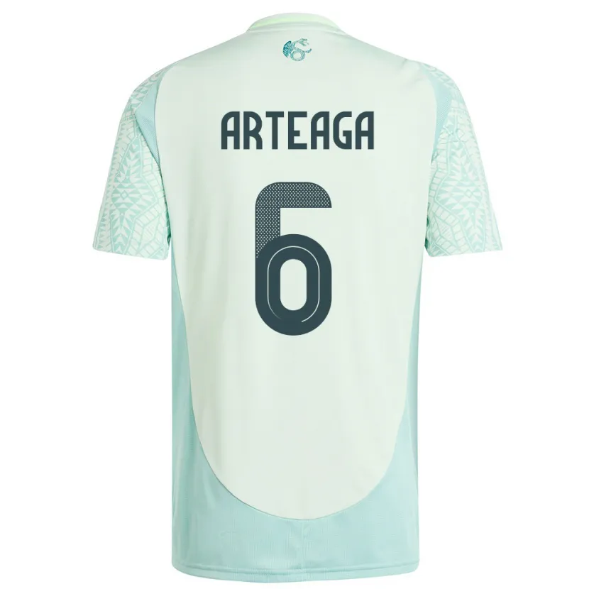 Danxen Dame Mexico Gerardo Arteaga #6 Lin Grønn Bortetrøye Drakt Trøye 24-26 Skjorter T-Skjorte