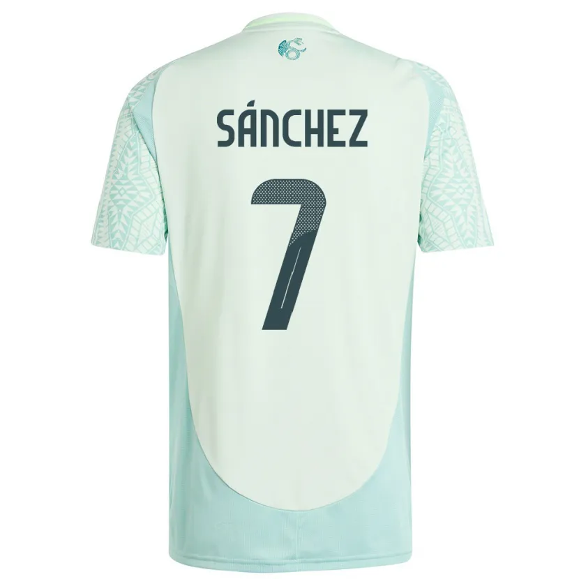 Danxen Dame Mexico Maria Sanchez #7 Lin Grønn Bortetrøye Drakt Trøye 24-26 Skjorter T-Skjorte