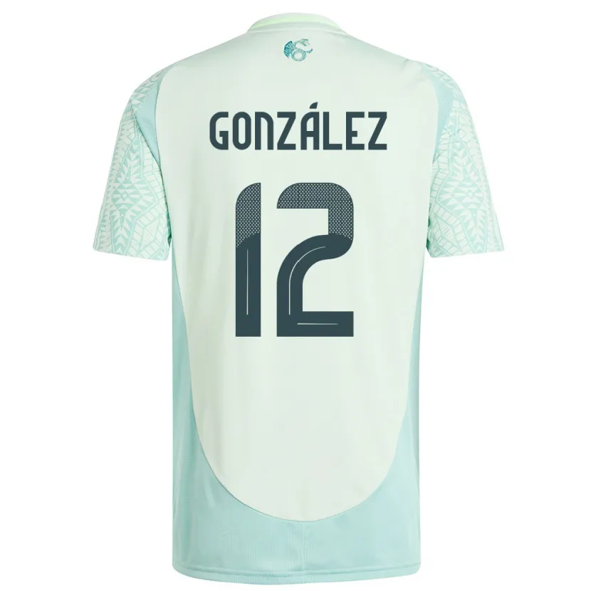 Danxen Dame Mexico Itzel Gonzalez #12 Lin Grønn Bortetrøye Drakt Trøye 24-26 Skjorter T-Skjorte