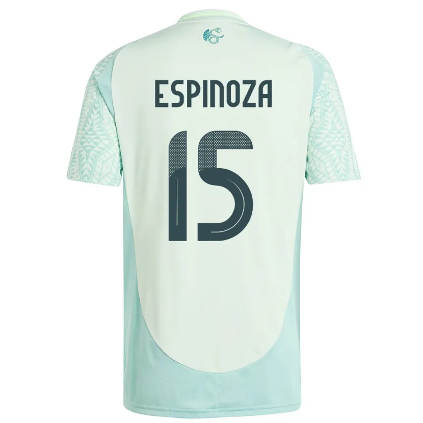 Danxen Dame Mexico Greta Espinoza #15 Lin Grønn Bortetrøye Drakt Trøye 24-26 Skjorter T-Skjorte
