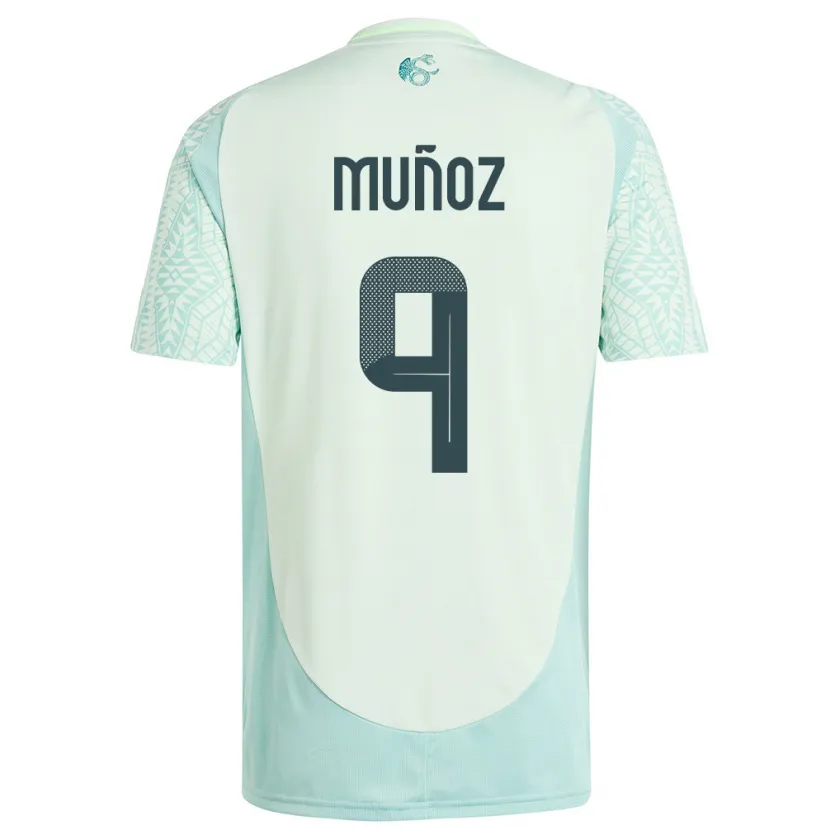Danxen Dame Mexico Santiago Munoz #9 Lin Grønn Bortetrøye Drakt Trøye 24-26 Skjorter T-Skjorte