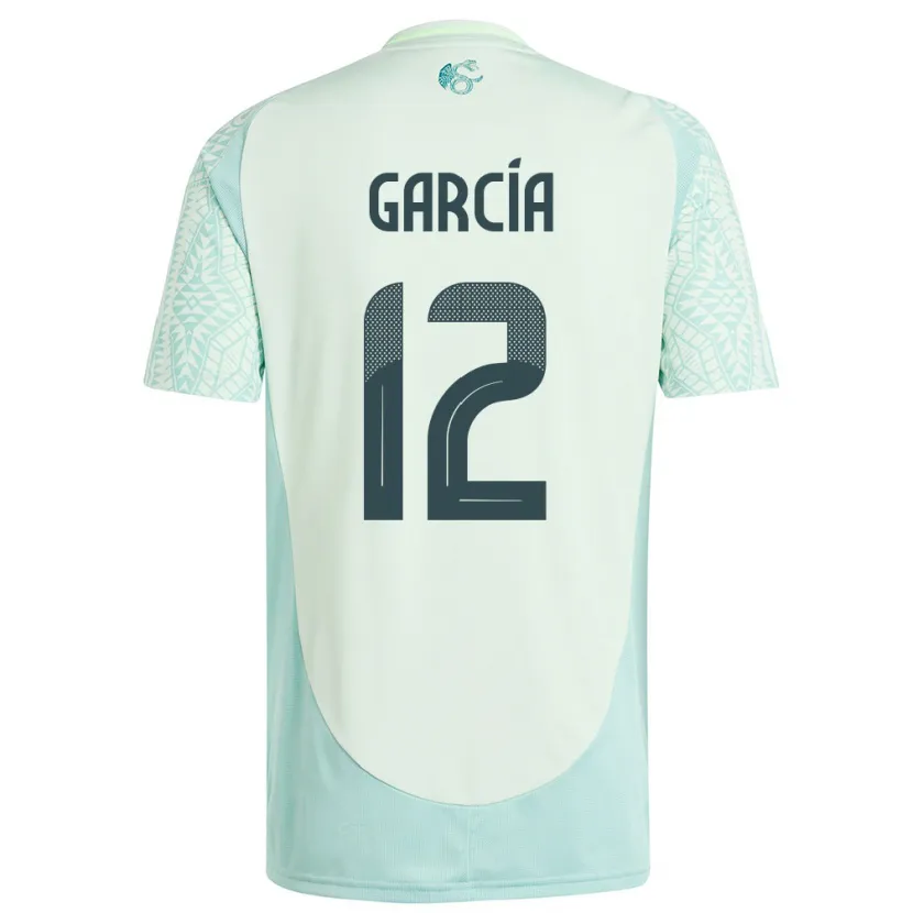 Danxen Dame Mexico Eduardo Garcia #12 Lin Grønn Bortetrøye Drakt Trøye 24-26 Skjorter T-Skjorte