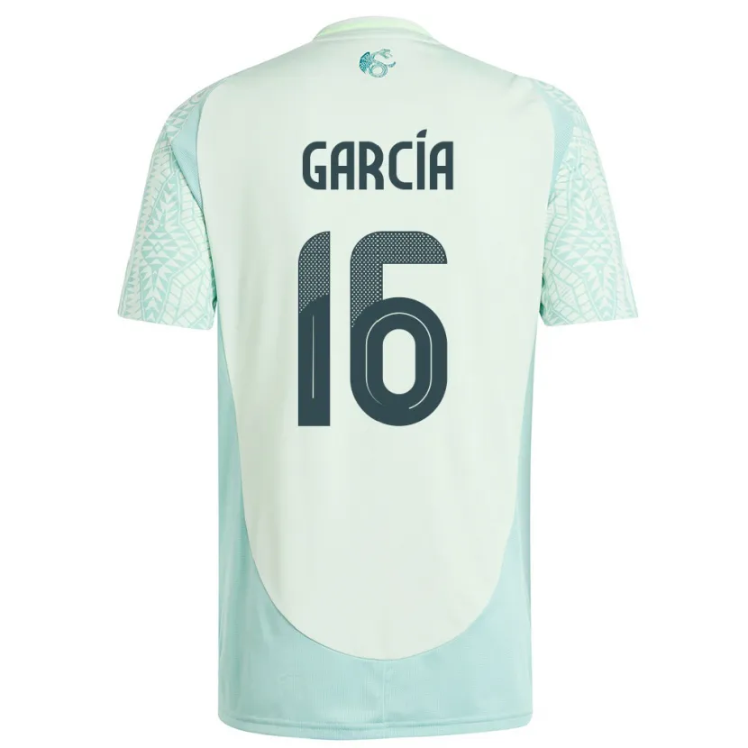 Danxen Dame Mexico Uziel Garcia #16 Lin Grønn Bortetrøye Drakt Trøye 24-26 Skjorter T-Skjorte