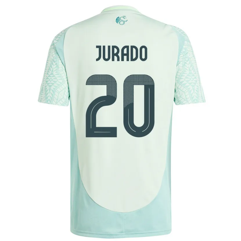 Danxen Dame Mexico Heriberto Jurado #20 Lin Grønn Bortetrøye Drakt Trøye 24-26 Skjorter T-Skjorte
