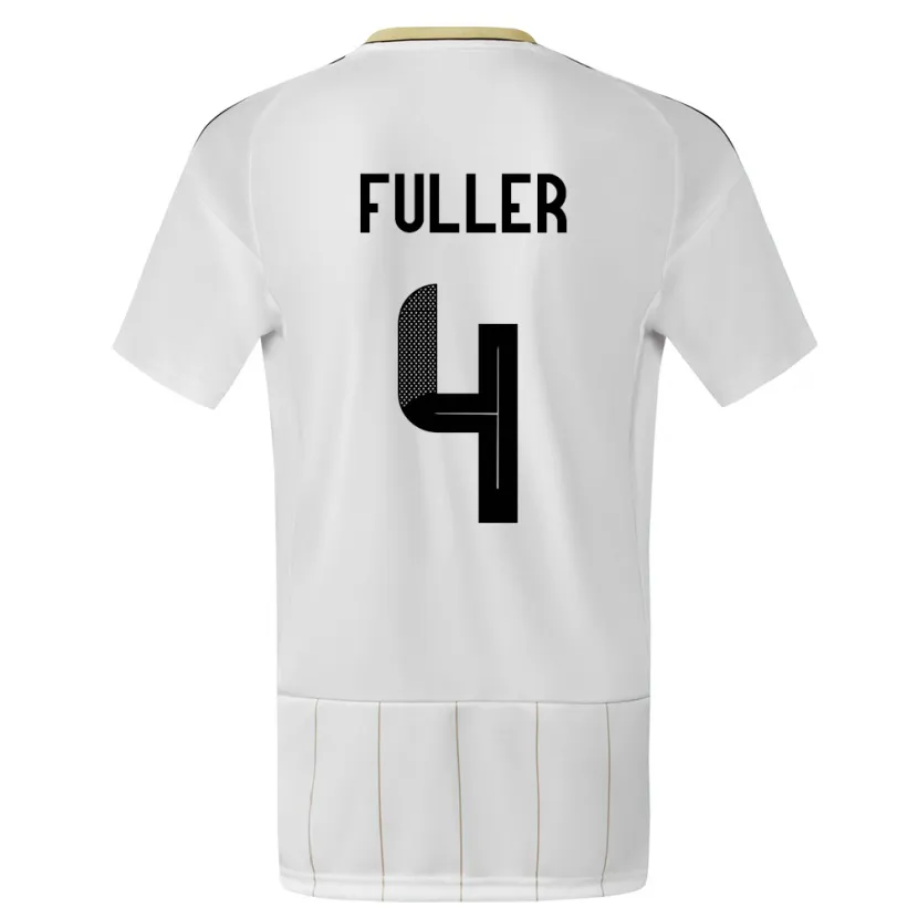 Danxen Dame Costa Rica Keysher Fuller #4 Hvit Bortetrøye Drakt Trøye 24-26 Skjorter T-Skjorte