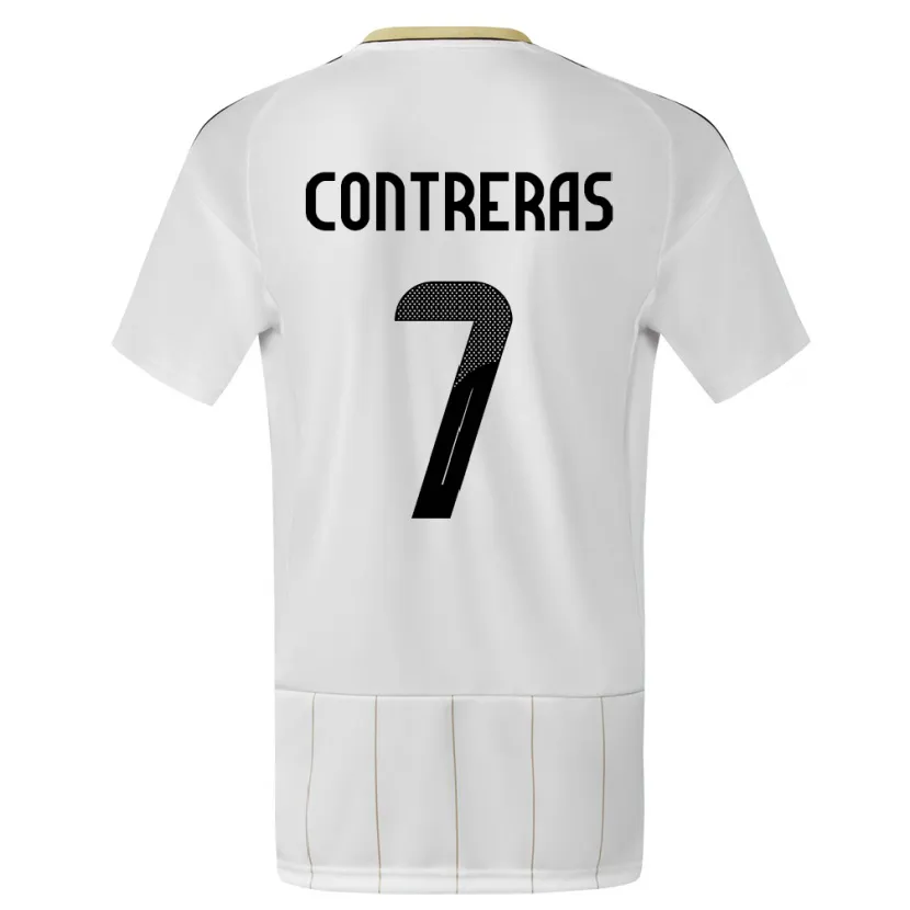 Danxen Dame Costa Rica Anthony Contreras #7 Hvit Bortetrøye Drakt Trøye 24-26 Skjorter T-Skjorte