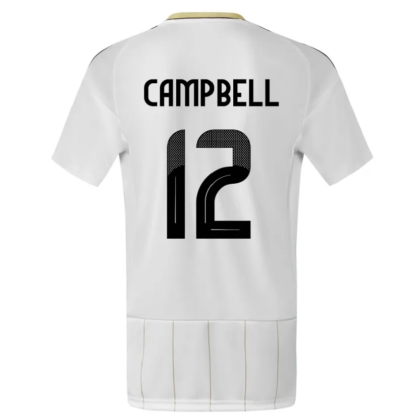 Danxen Dame Costa Rica Joel Campbell #12 Hvit Bortetrøye Drakt Trøye 24-26 Skjorter T-Skjorte