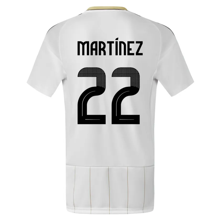 Danxen Dame Costa Rica Carlos Martinez #22 Hvit Bortetrøye Drakt Trøye 24-26 Skjorter T-Skjorte