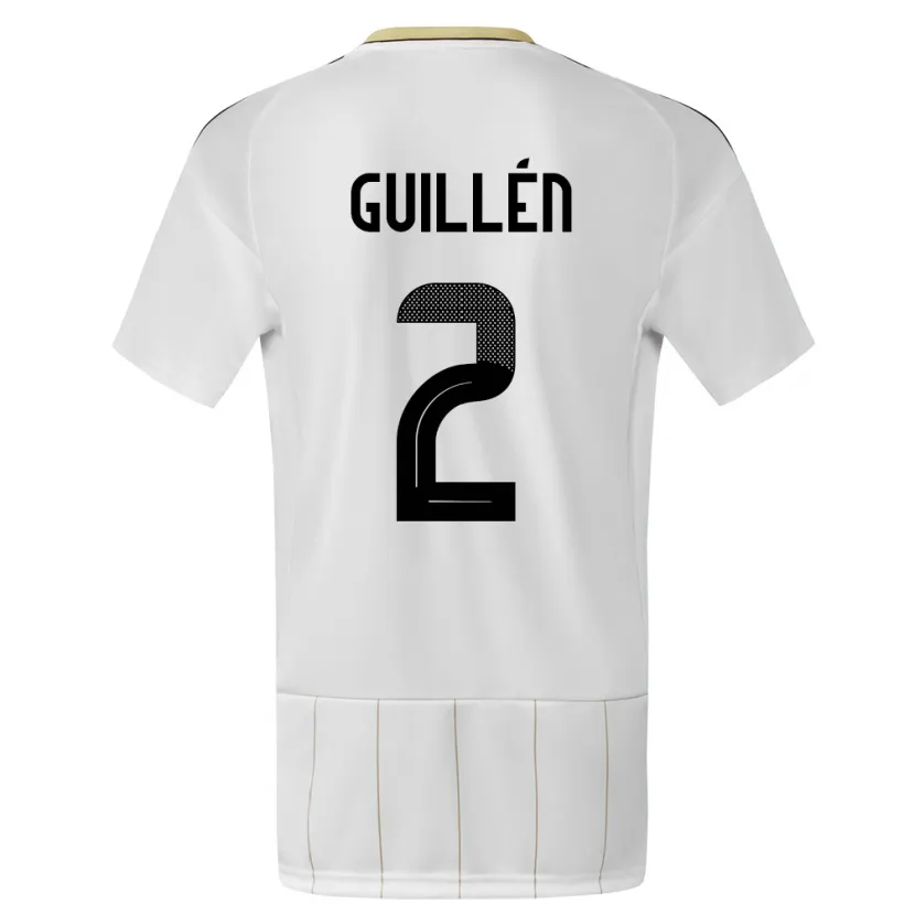 Danxen Dame Costa Rica Gabriela Guillen #2 Hvit Bortetrøye Drakt Trøye 24-26 Skjorter T-Skjorte