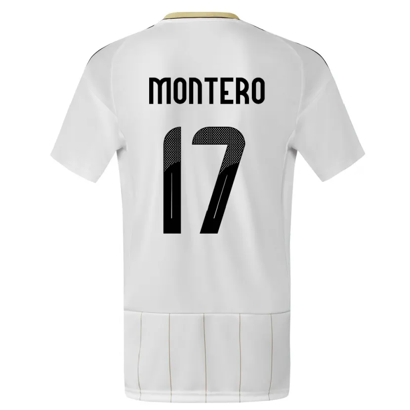Danxen Dame Costa Rica Michelle Montero #17 Hvit Bortetrøye Drakt Trøye 24-26 Skjorter T-Skjorte