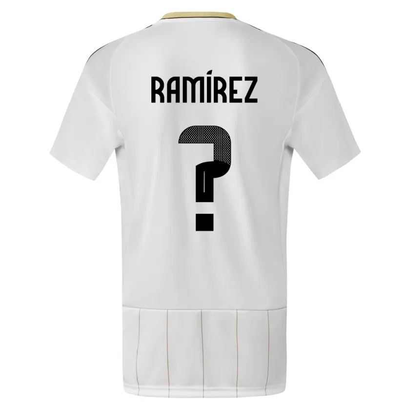 Danxen Dame Costa Rica Walter Ramirez #0 Hvit Bortetrøye Drakt Trøye 24-26 Skjorter T-Skjorte