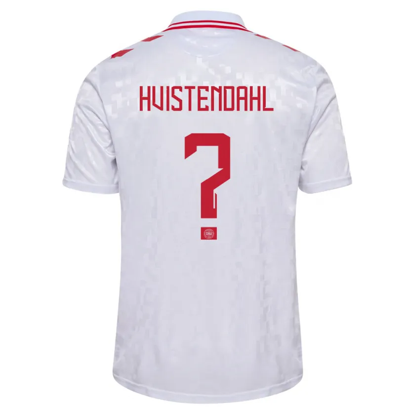 Danxen Dame Danmark Johan Hvistendahl #0 Hvit Bortetrøye Drakt Trøye 24-26 Skjorter T-Skjorte