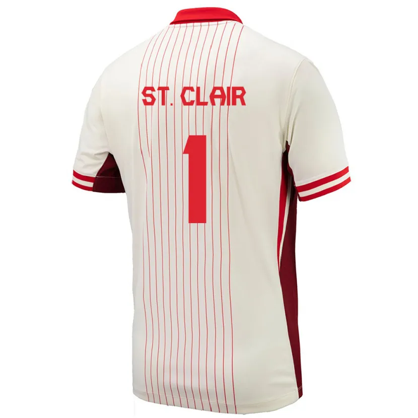 Danxen Dame Canada Dayne St. Clair #1 Hvit Bortetrøye Drakt Trøye 24-26 Skjorter T-Skjorte