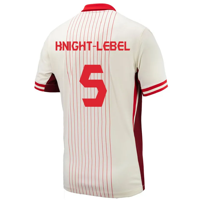 Danxen Dame Canada Jamie Knight-Lebel #5 Hvit Bortetrøye Drakt Trøye 24-26 Skjorter T-Skjorte