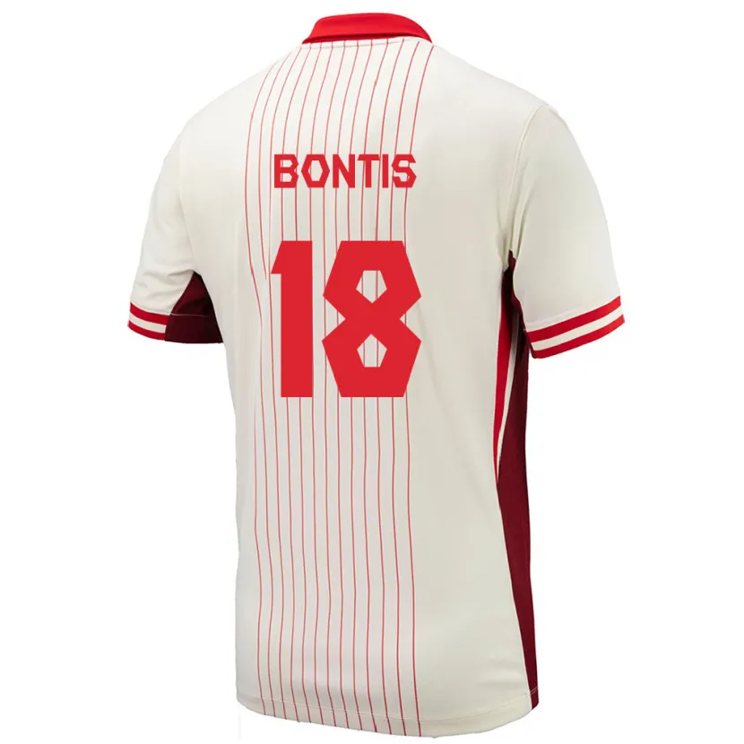 Danxen Dame Canada Dino Bontis #18 Hvit Bortetrøye Drakt Trøye 24-26 Skjorter T-Skjorte