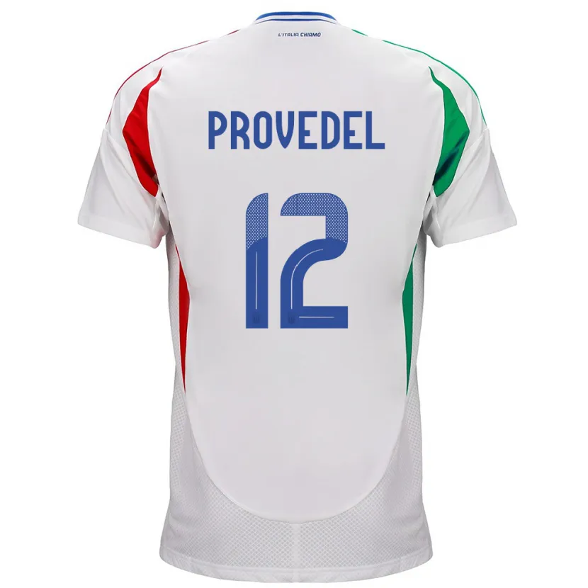 Danxen Dame Italia Ivan Provedel #12 Hvit Bortetrøye Drakt Trøye 24-26 Skjorter T-Skjorte