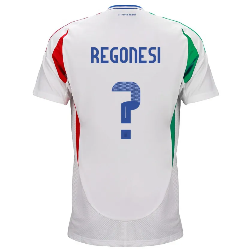 Danxen Dame Italia Iacopo Regonesi #0 Hvit Bortetrøye Drakt Trøye 24-26 Skjorter T-Skjorte