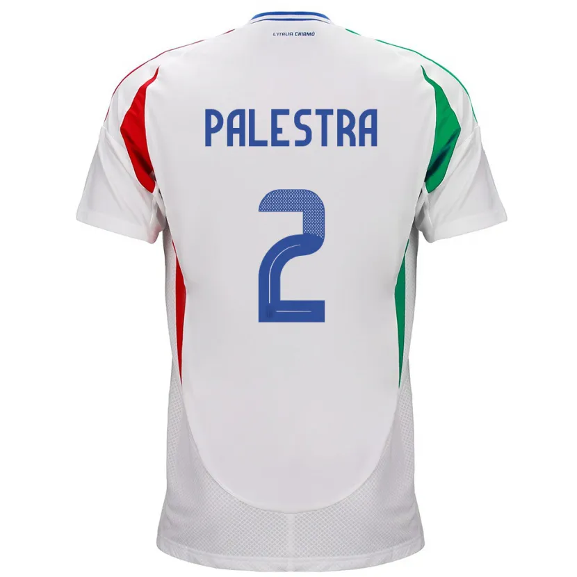 Danxen Dame Italia Marco Palestra #2 Hvit Bortetrøye Drakt Trøye 24-26 Skjorter T-Skjorte