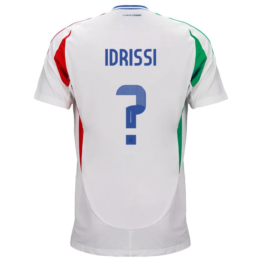 Danxen Dame Italia Riyad Idrissi #0 Hvit Bortetrøye Drakt Trøye 24-26 Skjorter T-Skjorte