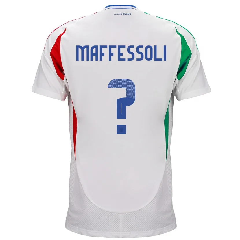 Danxen Dame Italia Manuel Maffessoli #0 Hvit Bortetrøye Drakt Trøye 24-26 Skjorter T-Skjorte