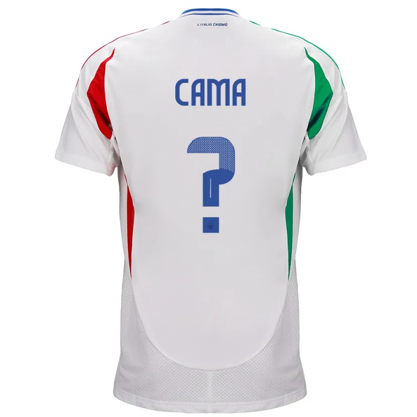 Danxen Dame Italia Cristian Cama #0 Hvit Bortetrøye Drakt Trøye 24-26 Skjorter T-Skjorte