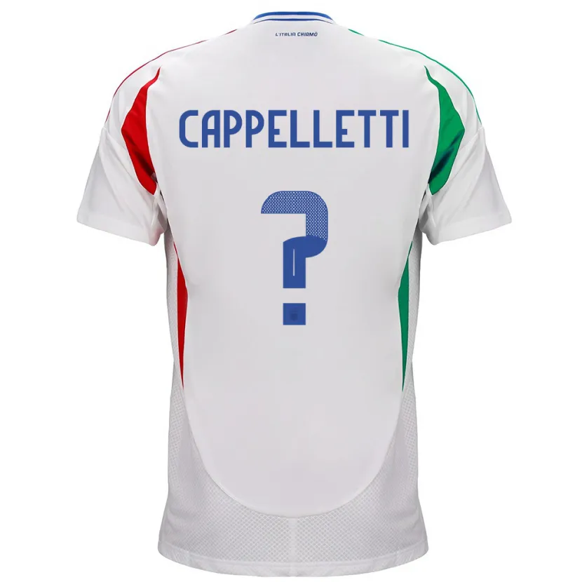 Danxen Dame Italia Mattia Cappelletti #0 Hvit Bortetrøye Drakt Trøye 24-26 Skjorter T-Skjorte