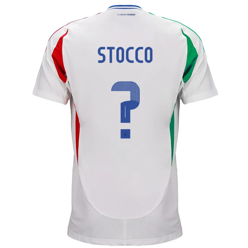 Danxen Dame Italia Pietro Stocco #0 Hvit Bortetrøye Drakt Trøye 24-26 Skjorter T-Skjorte