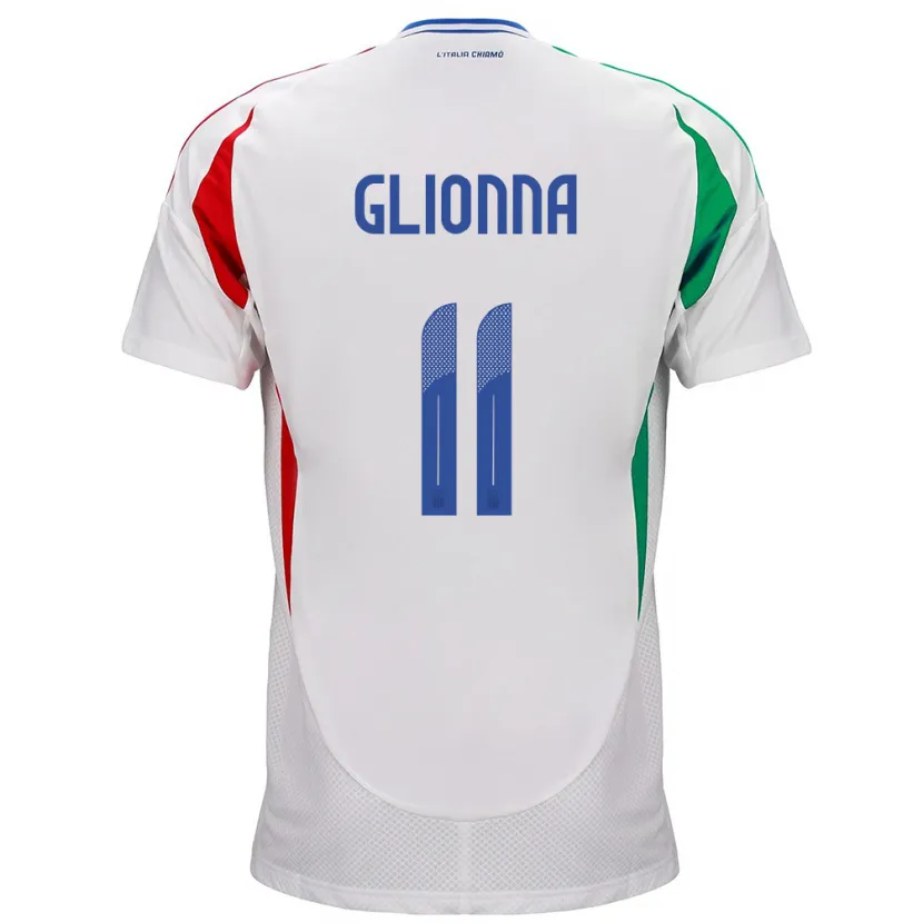 Danxen Dame Italia Benedetta Glionna #11 Hvit Bortetrøye Drakt Trøye 24-26 Skjorter T-Skjorte