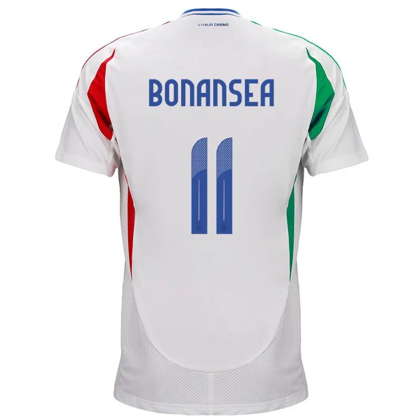 Danxen Dame Italia Barbara Bonansea #11 Hvit Bortetrøye Drakt Trøye 24-26 Skjorter T-Skjorte